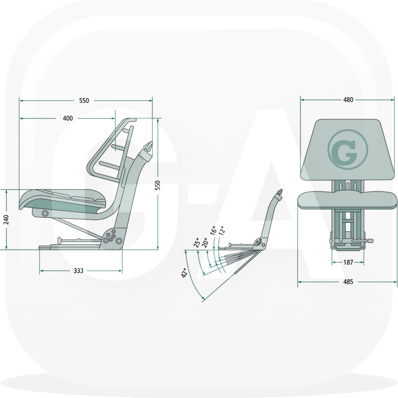 Siege suspension mecanique